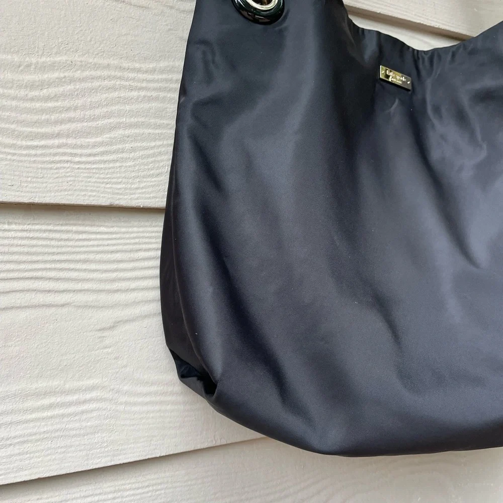 kate spade Black Tote with Gold Chain Handles